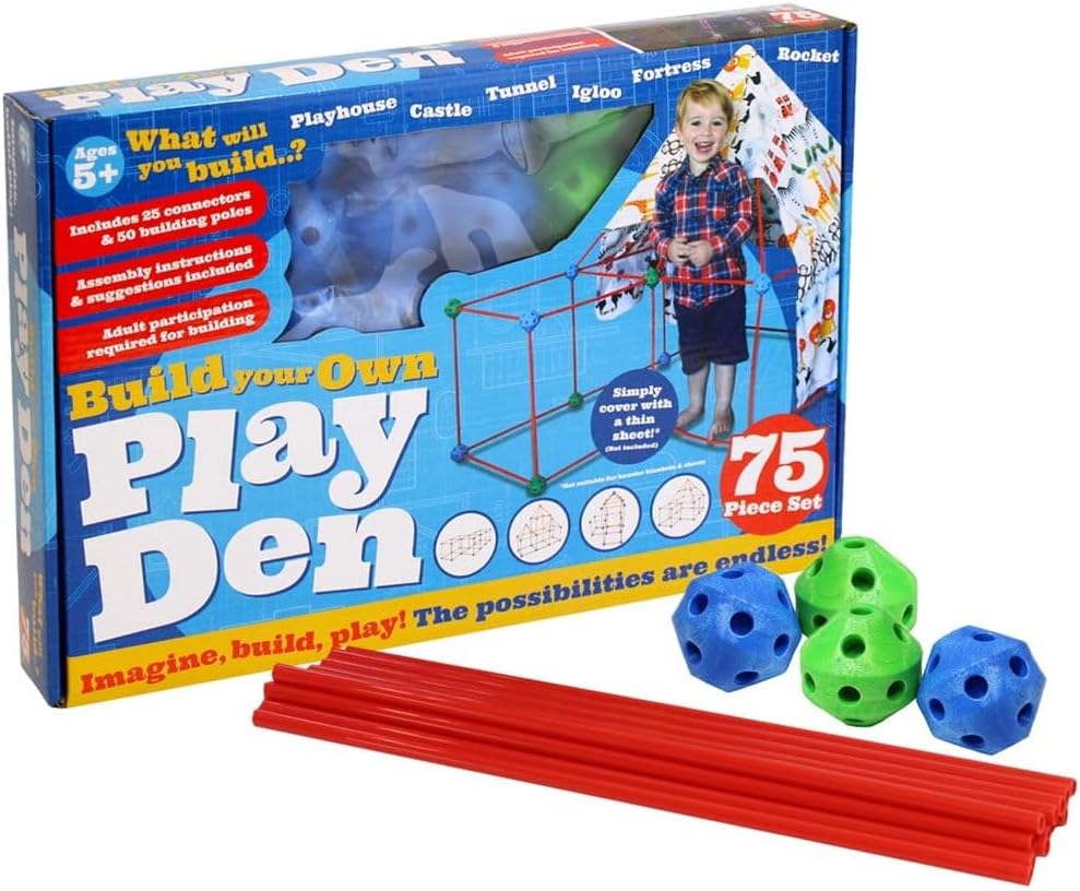 TheWorks Build Your Own Den - 75 Piece Kit