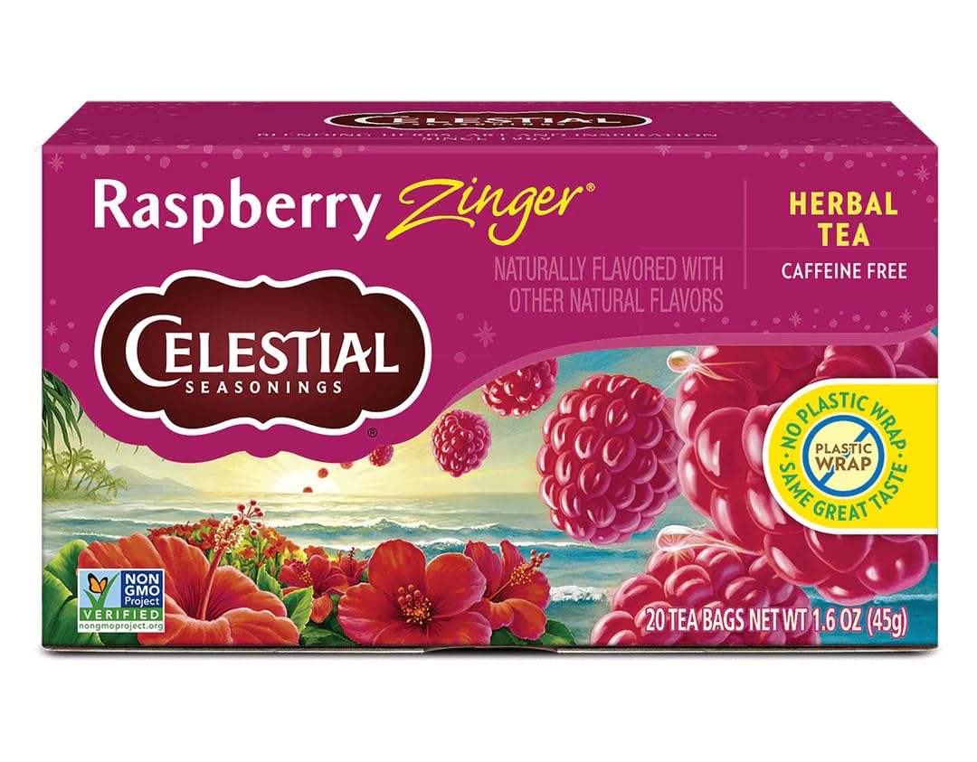 Celestial Seasonings Raspberry Zinger Tea, 20 ct