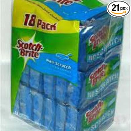 Scotch -Brite Non Scratch Scrub sponges - 21 Pack - Individually Wrapped