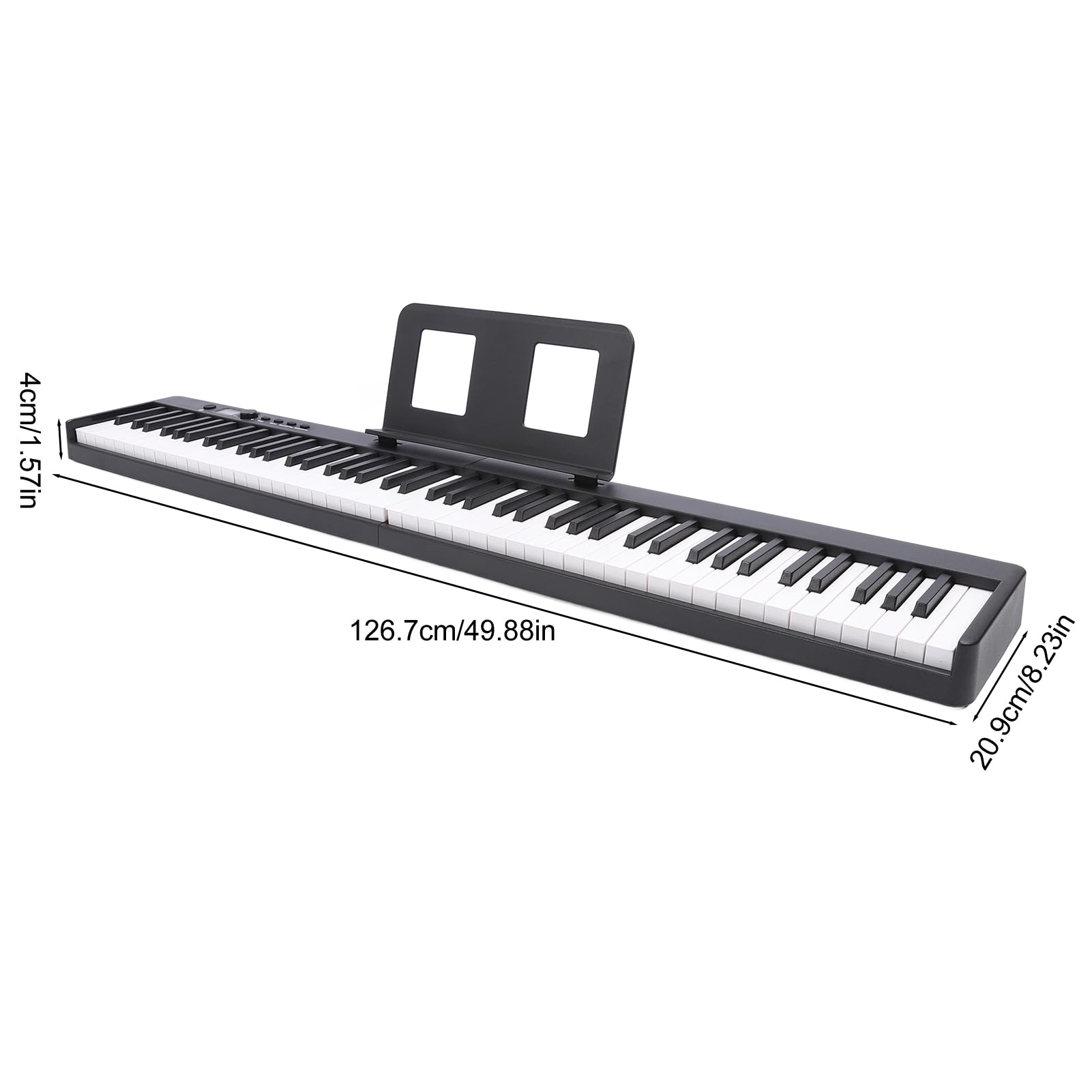 Piano plegable, material de policarbonato premium, 88 teclas, teclado electrónico, portátil para principiantes, con pedal de pie, bolsa de viaje, para uso en interiores y exteriores
