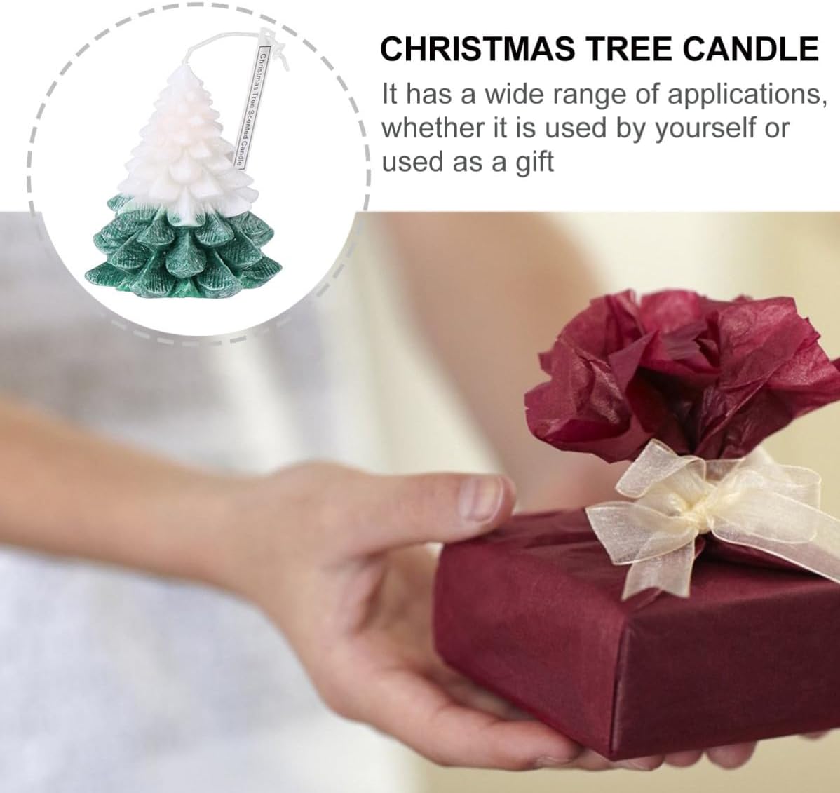 Christmas Tree Aromatherapy Candle Festive Scented Wax Desktop Decoration