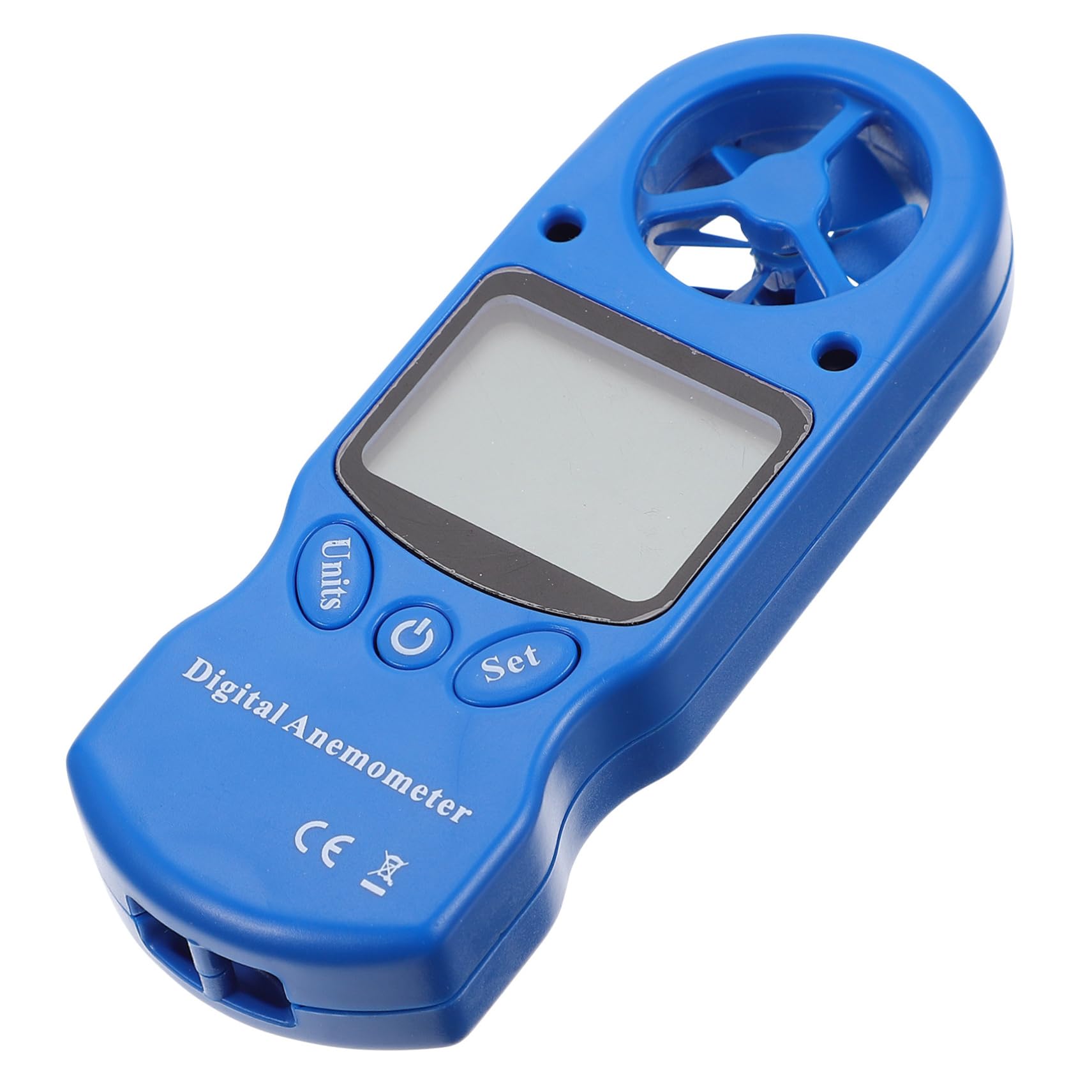 Anemometro Portatile Mini Digitale 1 Pezzo Plastico Blu | Misuratore Umidita con Sonda, Display Lcd Retroilluminato, Custodia Inclusa per Trasporto