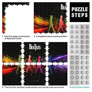 Puzzles 1000 pièces pour Adultes The Beatles Jigsaw Puzzle Famous Bands 1000 pièces Puzzles pour Adultes pour Family Time Brain Challenge 1000pcs (75x50cm) - Les Beatles, Paul McCartney, John Lennon, RIngo Starr, George Harrison Puzzles 1000 pièces pour Adultes The Beatles Jigsaw Puzzle Famous Bands 1000 pièces Puzzles pour Adultes pour Family Time Brain Challenge 1000pcs (75x50cm) – Image 4