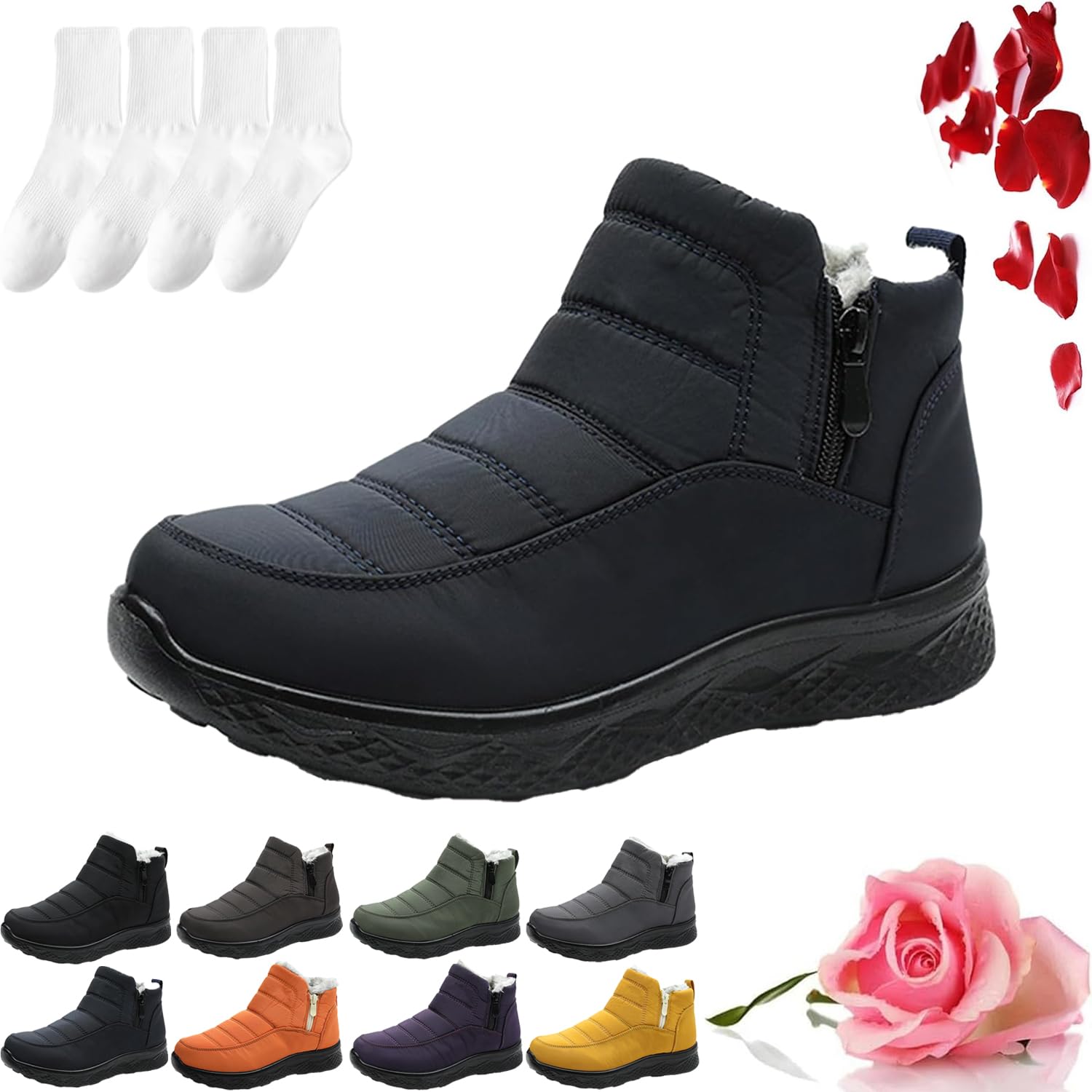 Dritnow Shoes Womens Insulated Snow Boots Dritnow Snow Boots Waterproof Comfortable Warm Winter Shoes for Women