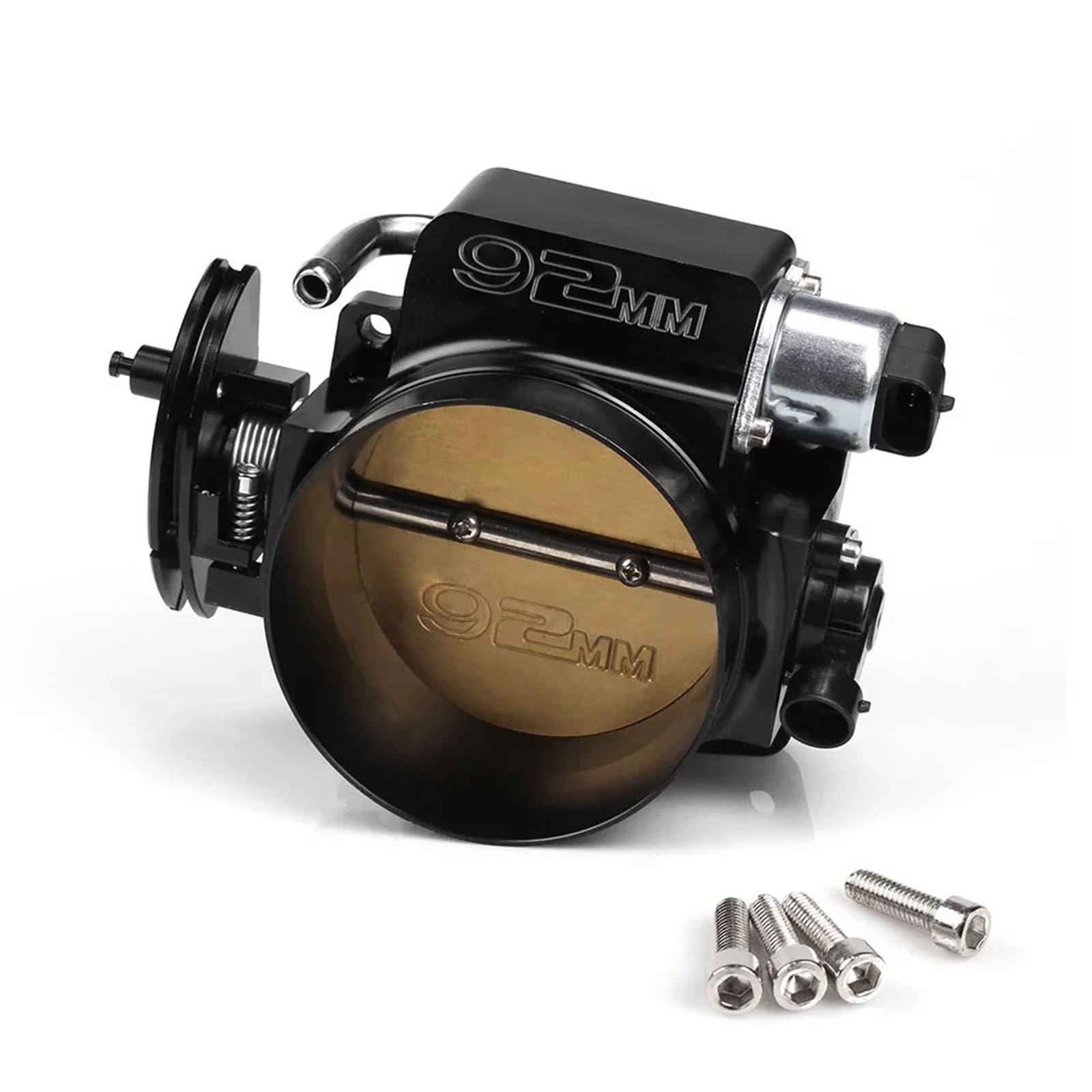 Corps de papillon 92 mm en aluminium noir pour une réponse des gaz instantanée