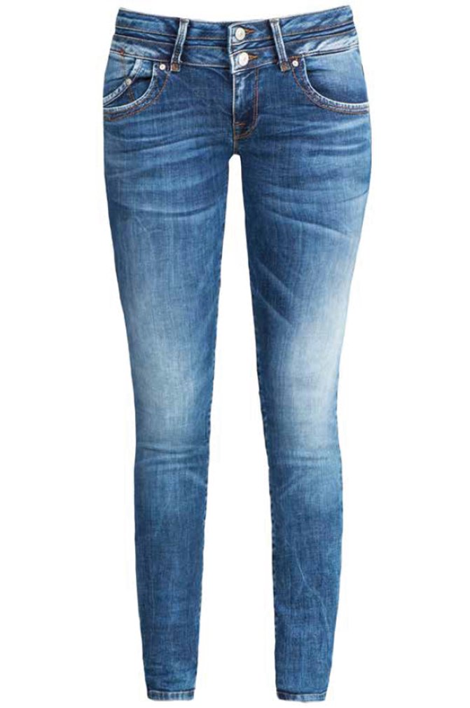 LTB Jeans Damen Skinny Jeans Julita X - High Waist SkinnyJeans mit Knopf & Reißverschluss und Stretch - Julita X ANGELLIS WASH Jeanshose blau 31W / L34