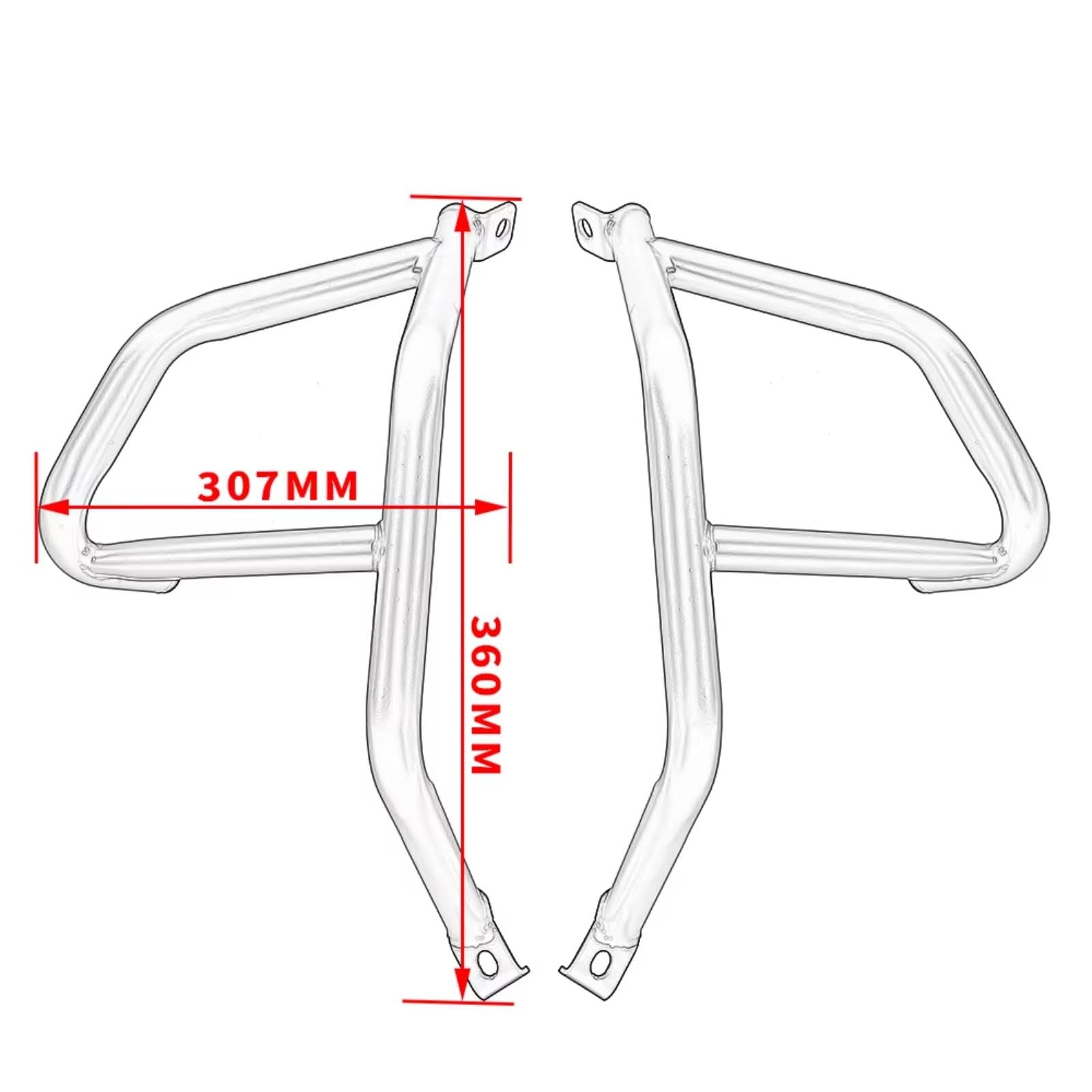 Protezione Paraurti Moto Per Per Ninja 250 2018-2021
