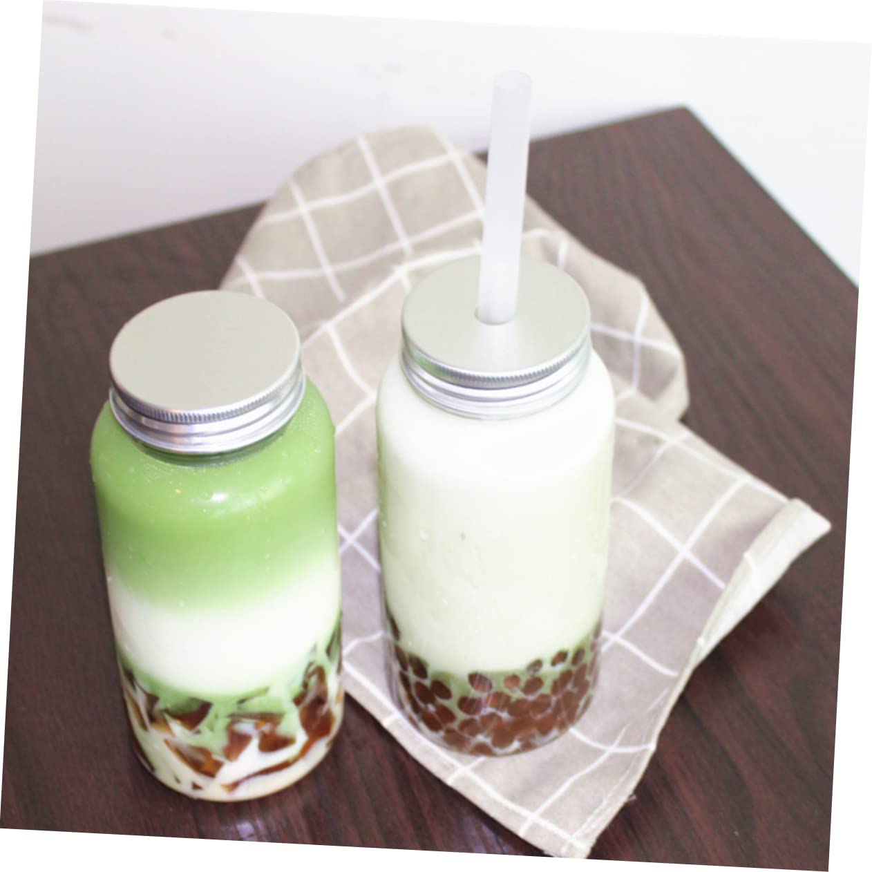 BIUDECO Large Capacity Food-grade Plastic Bottles 10pcs Milk Bottles Aluminum Lid for Travel