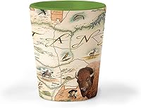 Vista 28 de Xplorer Maps Oregon State Map - Vaso de chupito de cerámica, sin BPA, para oficina, hogar, regalo, fiesta, duradero y con capacidad para 1.5 onzas