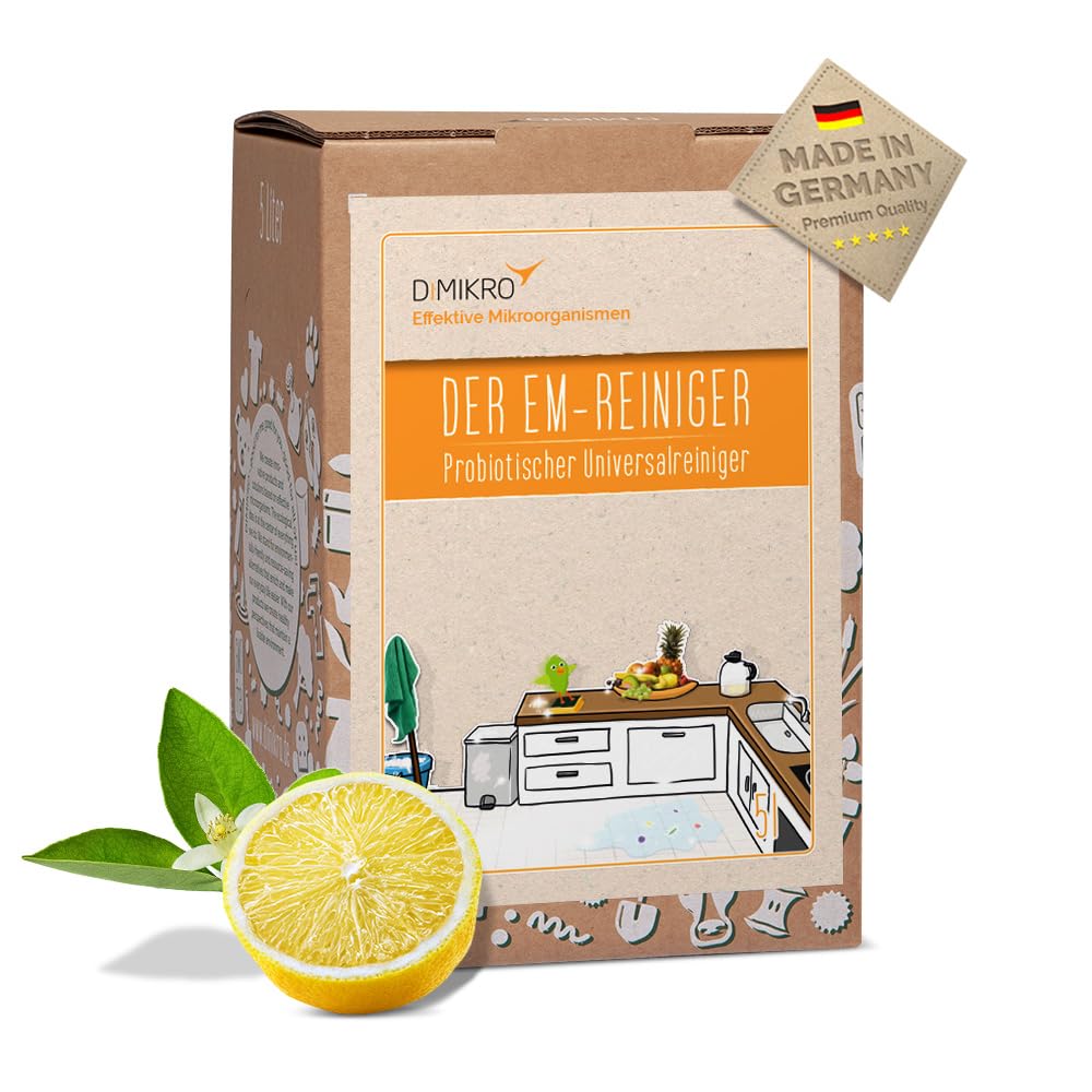 Der EM-Reiniger - probiotischer Allzweckreiniger mit Citrus Duft - 100% biologisch abbaubar, vegan und tierversuchsfrei (5 Liter)