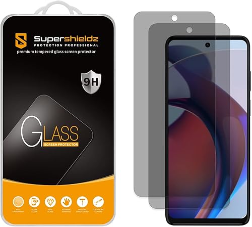 Supershieldz Paquete de 2 protectores de pantalla antiespía (privacidad) diseñado para Motorola Moto G Stylus 5G (2023) solo modelo 5G No apto para