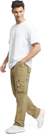 Cargo Pants for Men with Pockets Hiking Ripstop Cotton Camping Fishing