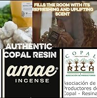 Vista 3 de Incienso de Copal de México 100% puro natural orgánico blanco maya Copal Rocks 3.5 onzas / 100 grs. para preservar el aroma viene en pedazos.