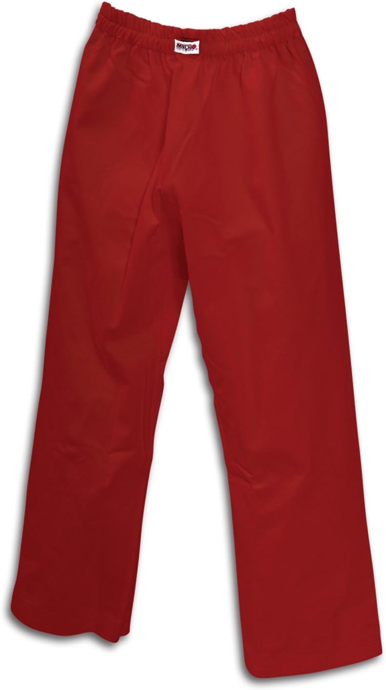 Macho 7oz Student Karate Gi Pants - Red / Size 4