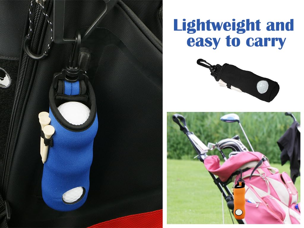 Bolsa de Golf con Clip para 3 Pelotas - Almacenamiento y Transporte de Accesorios