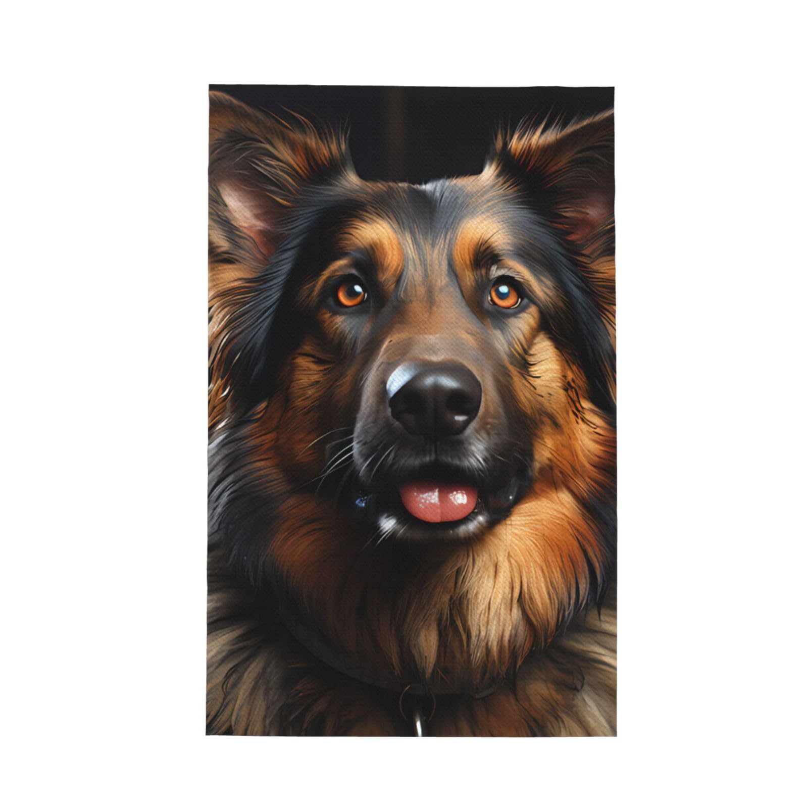 SXZVVBN German Shepherd Super Absorbent Microfibre Waffle Towels Fast Drying Dish Cloths Home Cafe Barista