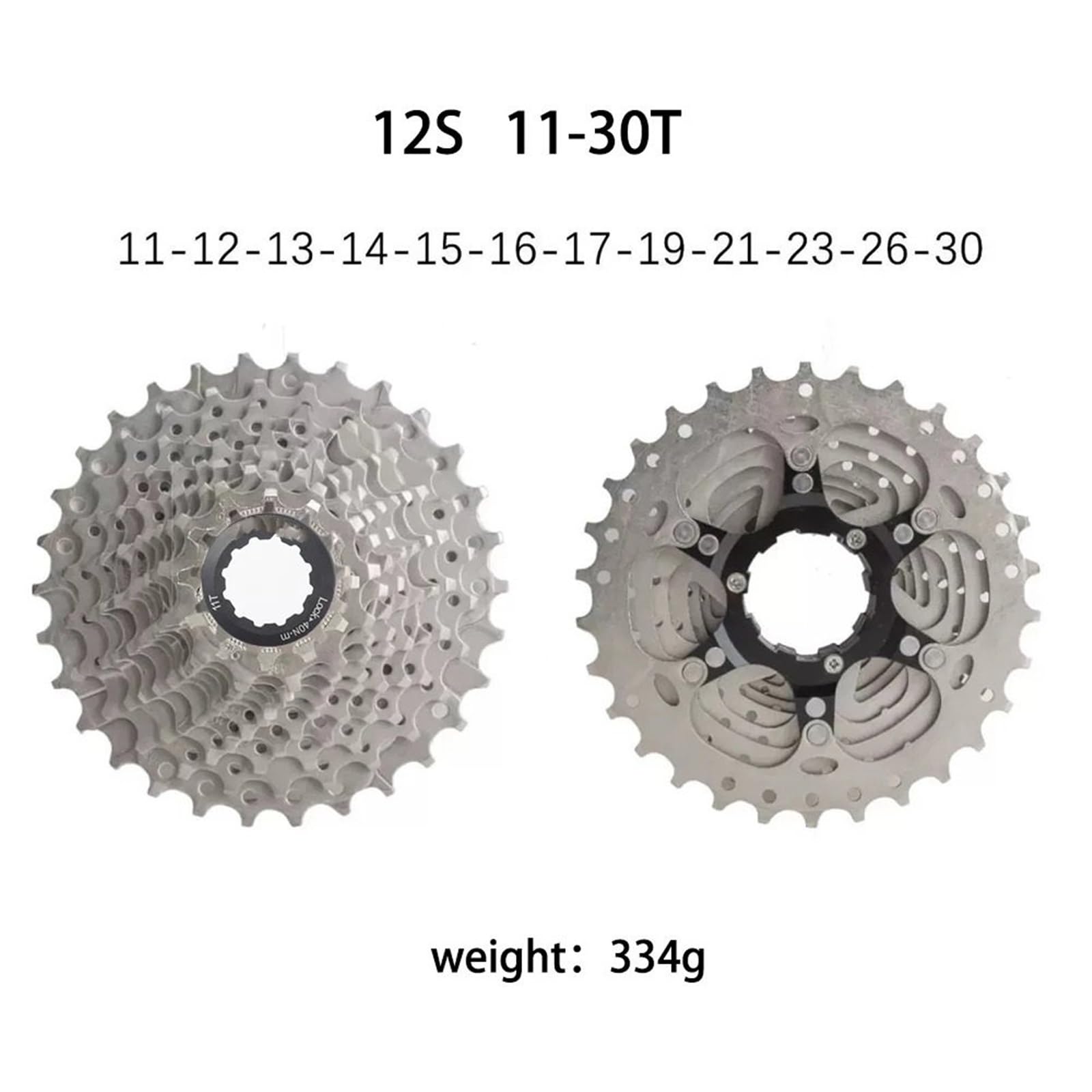 Cassettes y piñones Cassette de 12 velocidades para Bicicleta Carretera (11-28T/30T/32T/34T), Rueda Libre, Compatible con buje HG 11 Cassette de Piñones