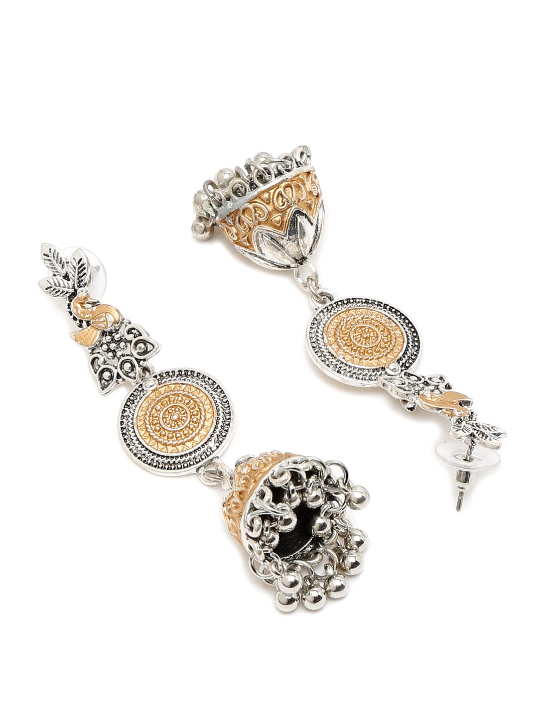 Oxidised Silver Jhumka Earrings for Women (Style 2)