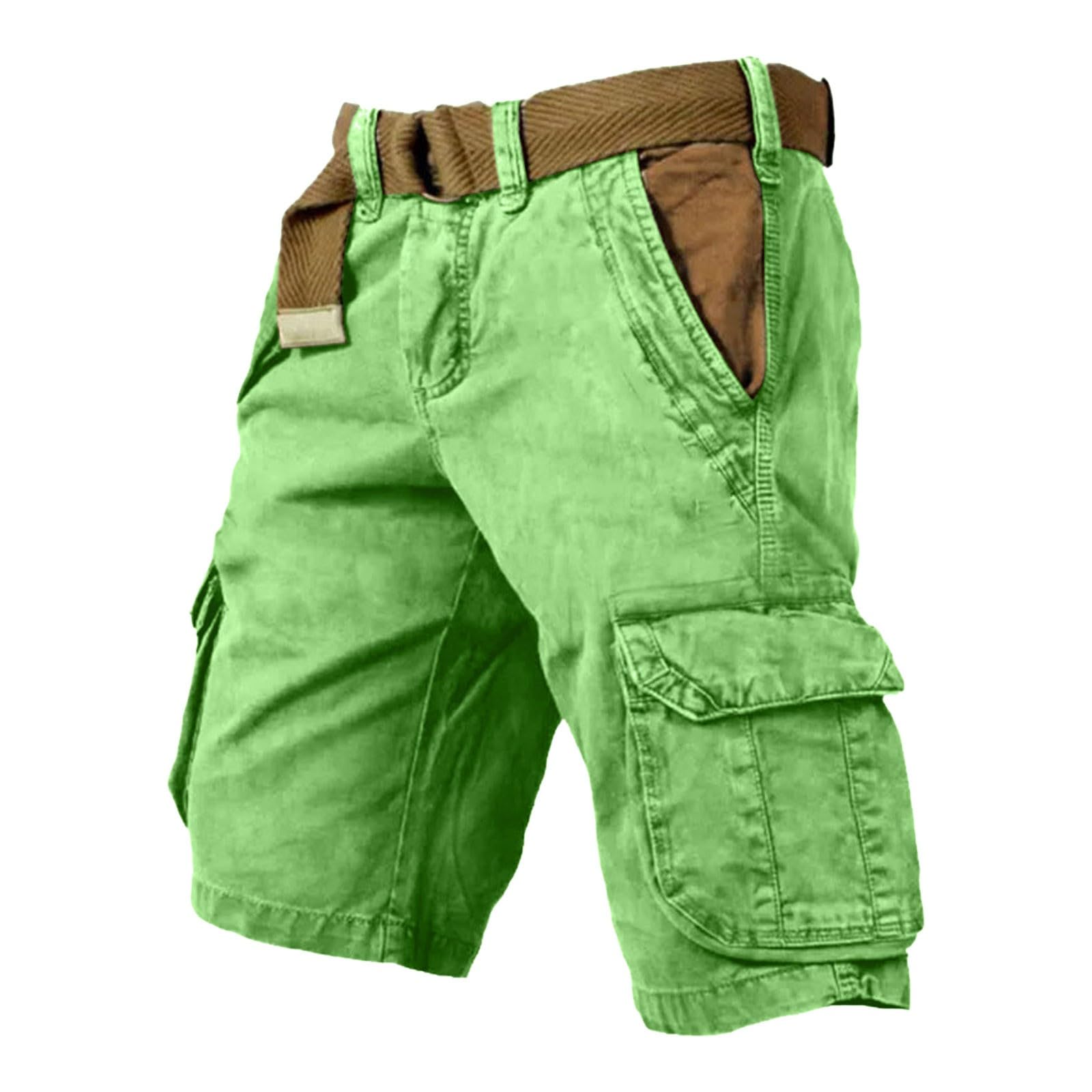 Pantalones cortos chinos para hombre elásticos tipo bermudas de verano multi bolsillos 4