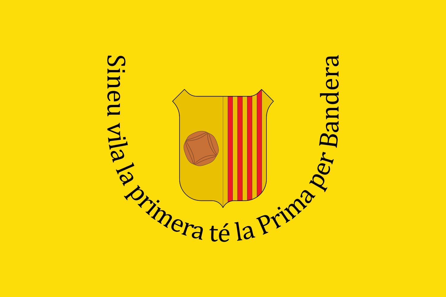 Drapeau Sinéu Islas Baleares grand pavillon pour collectionneurs et mât