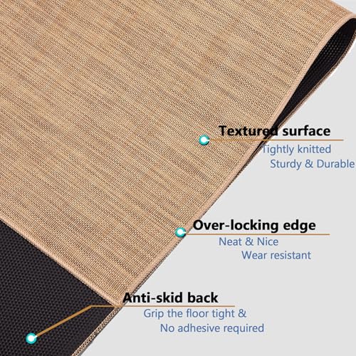 Image of Office Chair Mat for Hardwood Floor, 60 inch x 47 inch Desk Computer Chair Mat for Hard Wood and Tile Floor, Large Anti-Slip Hard Floor Protector, PVC Mat Desk Rug for Office Home