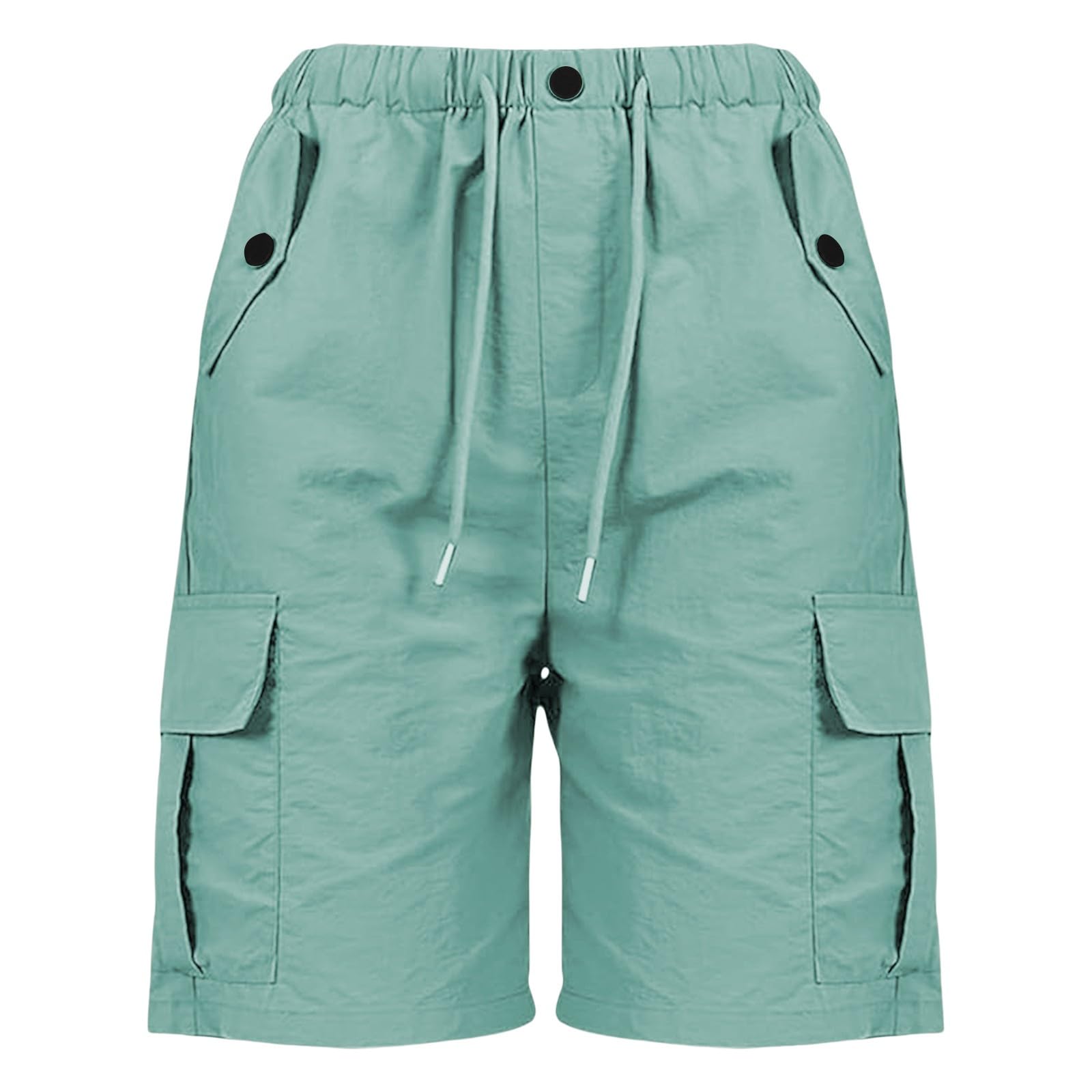 Cargo-Shorts für Mädchen, leichte Sommer-Bermuda-Shorts, elastische Taille, lässig, Sport, Wandern, Laufen, Spazierengehen, Teenager, kurze Hose, Taschen