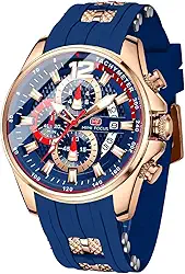 MINI FOCUS Relógio Masculino Cronógrafo À Prova D'água Sport de Analógico Quartzo de Relógio Silicone Pulseiras Moda Relógios de Pulso Masculinos