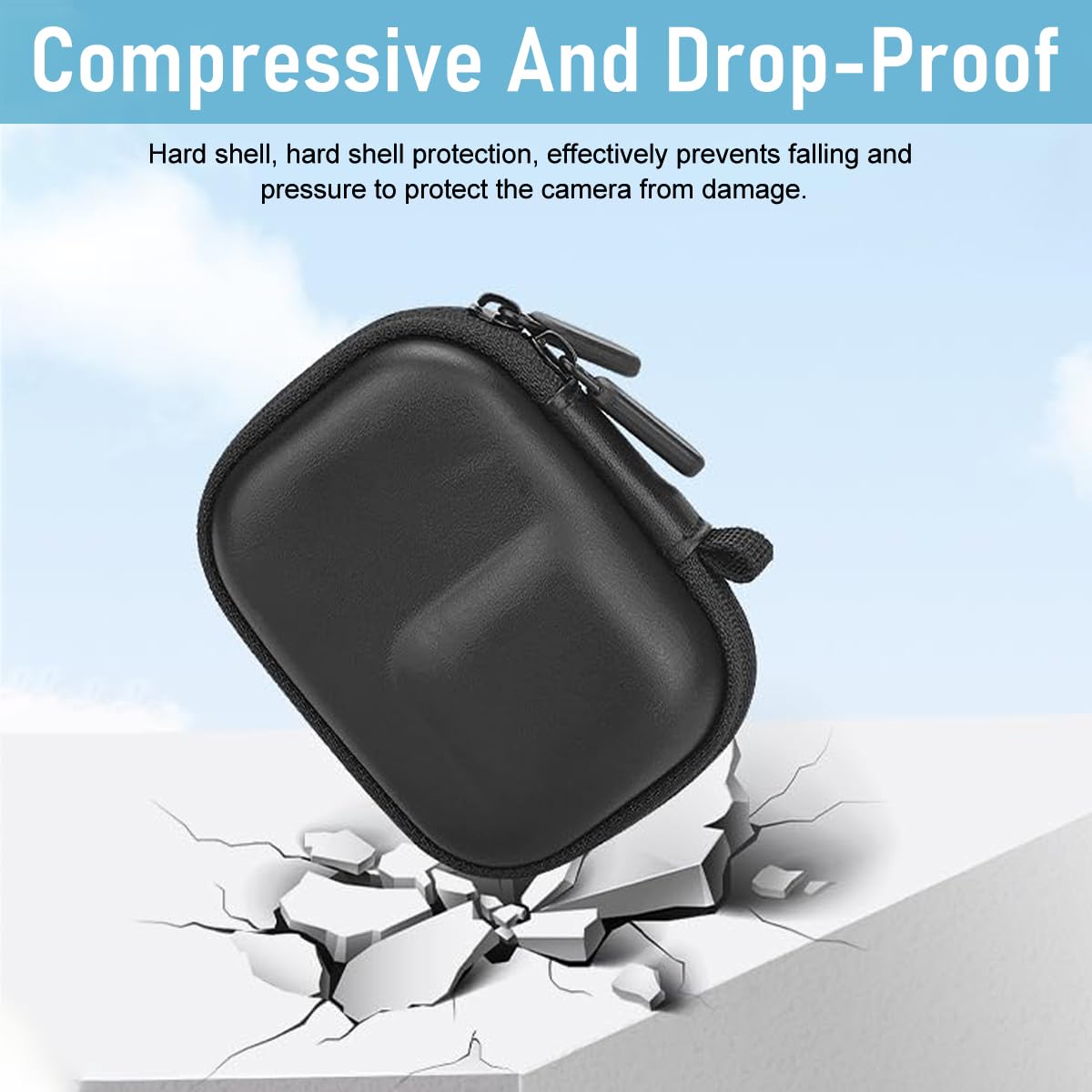 ZORBES Carrying Case for DJI OSMO Action 5 Pro/4/3, 9.8x7.6x4.5cm 3