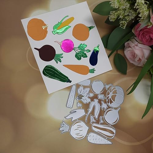 Miniatura 3 de Troqueles de corte de metal para verduras, calabaza, troqueles de corte para manualidades de metal, troqueles para bricolaje, álbumes de recortes,
