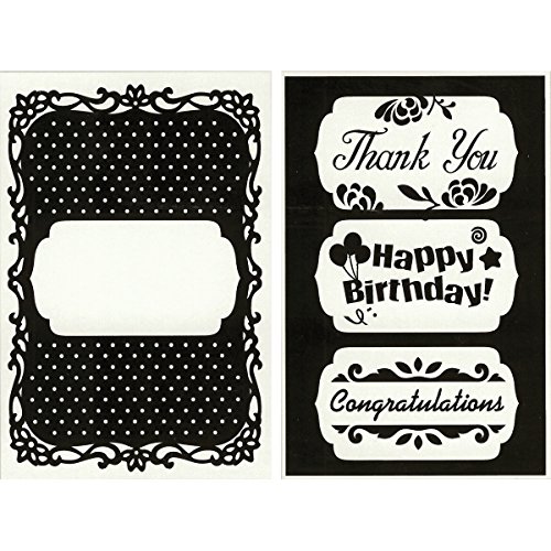 C-Gull Interchangeable Polka Dot Frame 3-in-1 Embossing Folder, 4.5 by 6.5-Inch