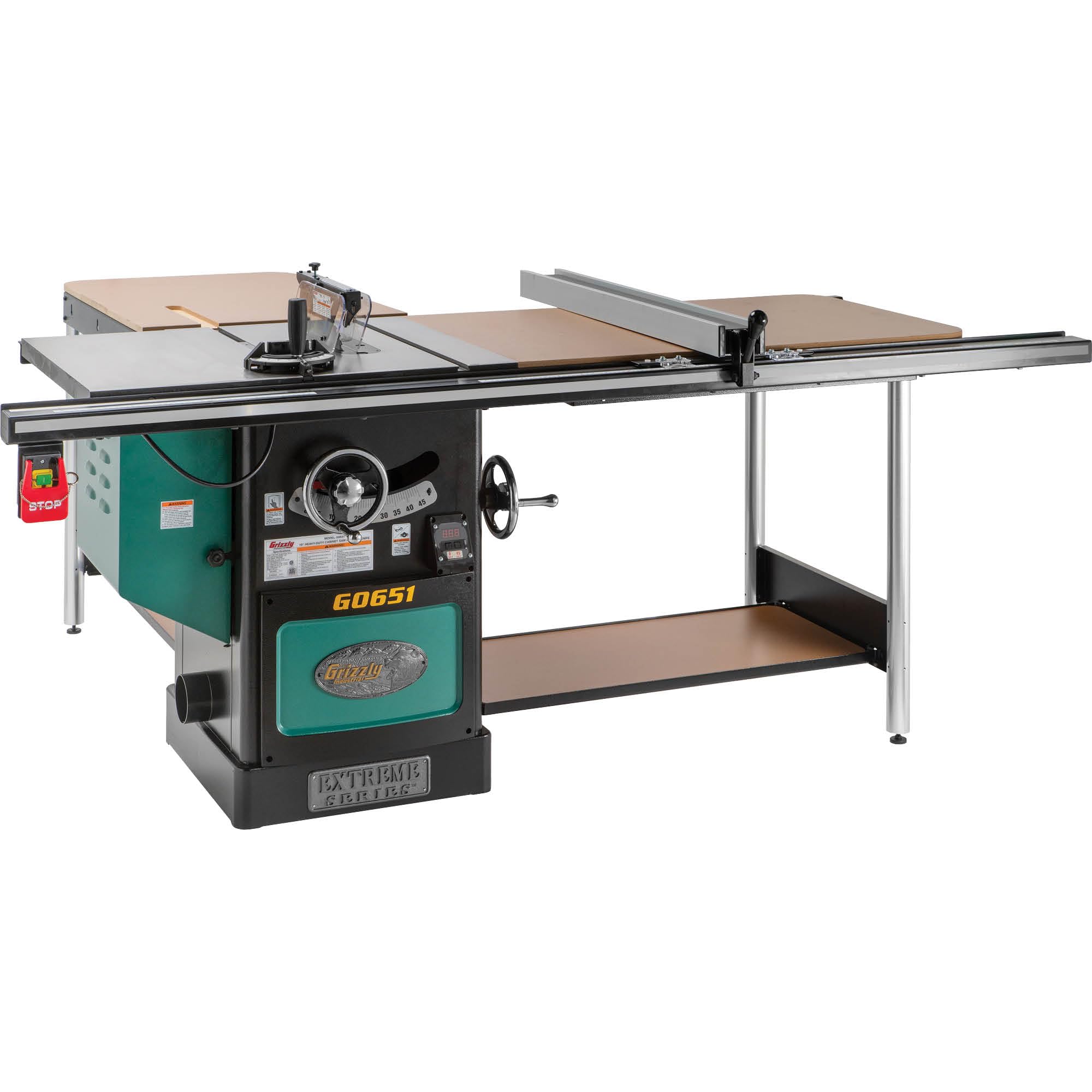 G0651-10" 3 HP 220V Heavy Duty Cabinet Table Saw