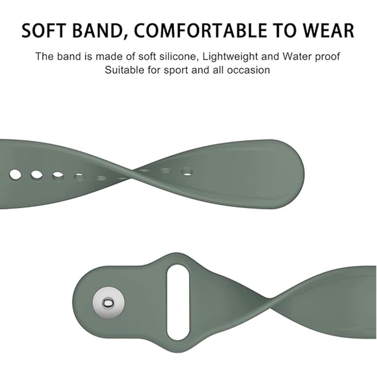 Meliya Strap for Fitbit Charge 6 for Women Men Silicone Replacement Sport Replacement Wristband Compatible with Charge 5 - Image 4