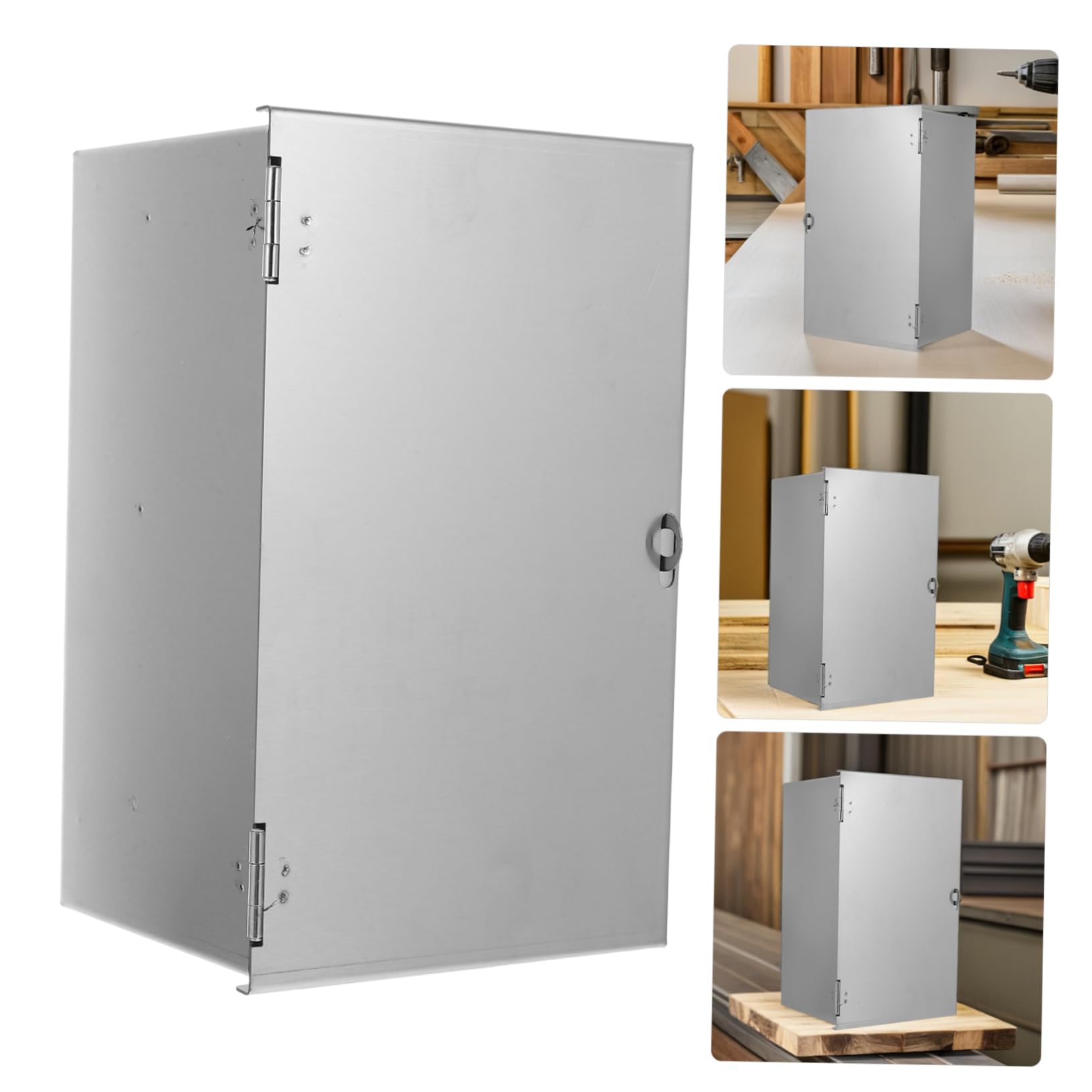Gadpiparty Caja De Alimentación Para Exteriores Caja Eléctrica Cerradura Protección Para Proyectos De Enrutadores Interruptores Material Resistente Uso Jardín o Terraza