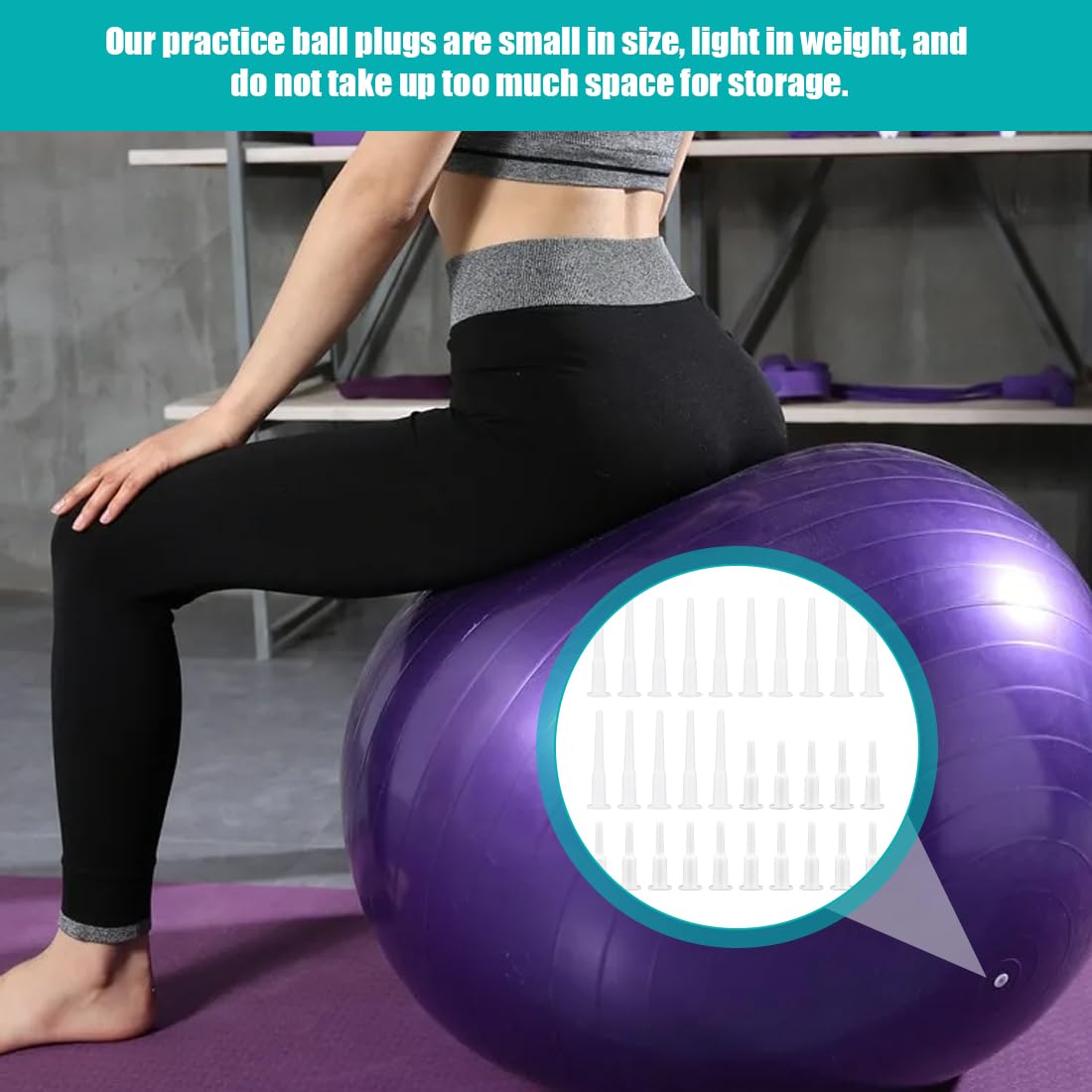 30 Pièces Yoga Ball Air Plug, Bouchons Pour Ballon De Yoga, Kit De Remplacement Pour Ballon Gonflable, Ballon Gym, Ballon Grossesse Air Plug, Exercise Ball Plug Kit De Remplacement(2Taille)