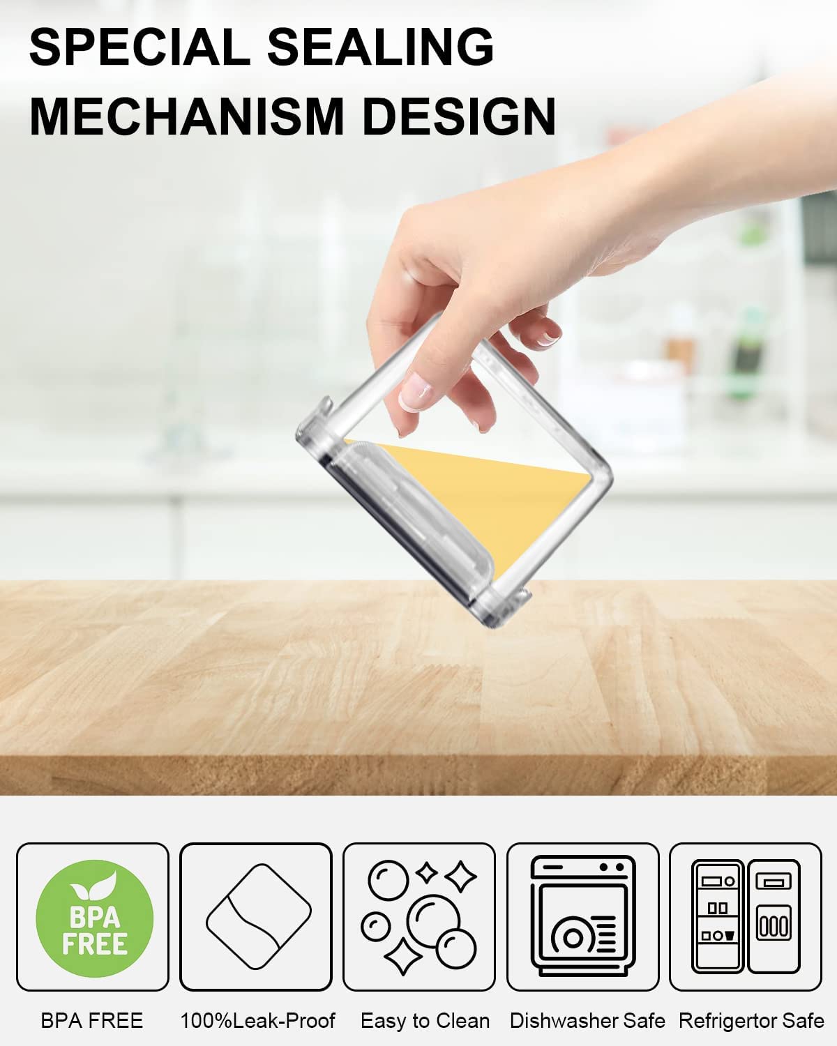 Ordeluxe 28 Contenitori Ermetici per Alimenti,scatola ermetica per alimenti, scatola alimentare in plastica per cucina, conservazione degli alimenti per farina, cereales