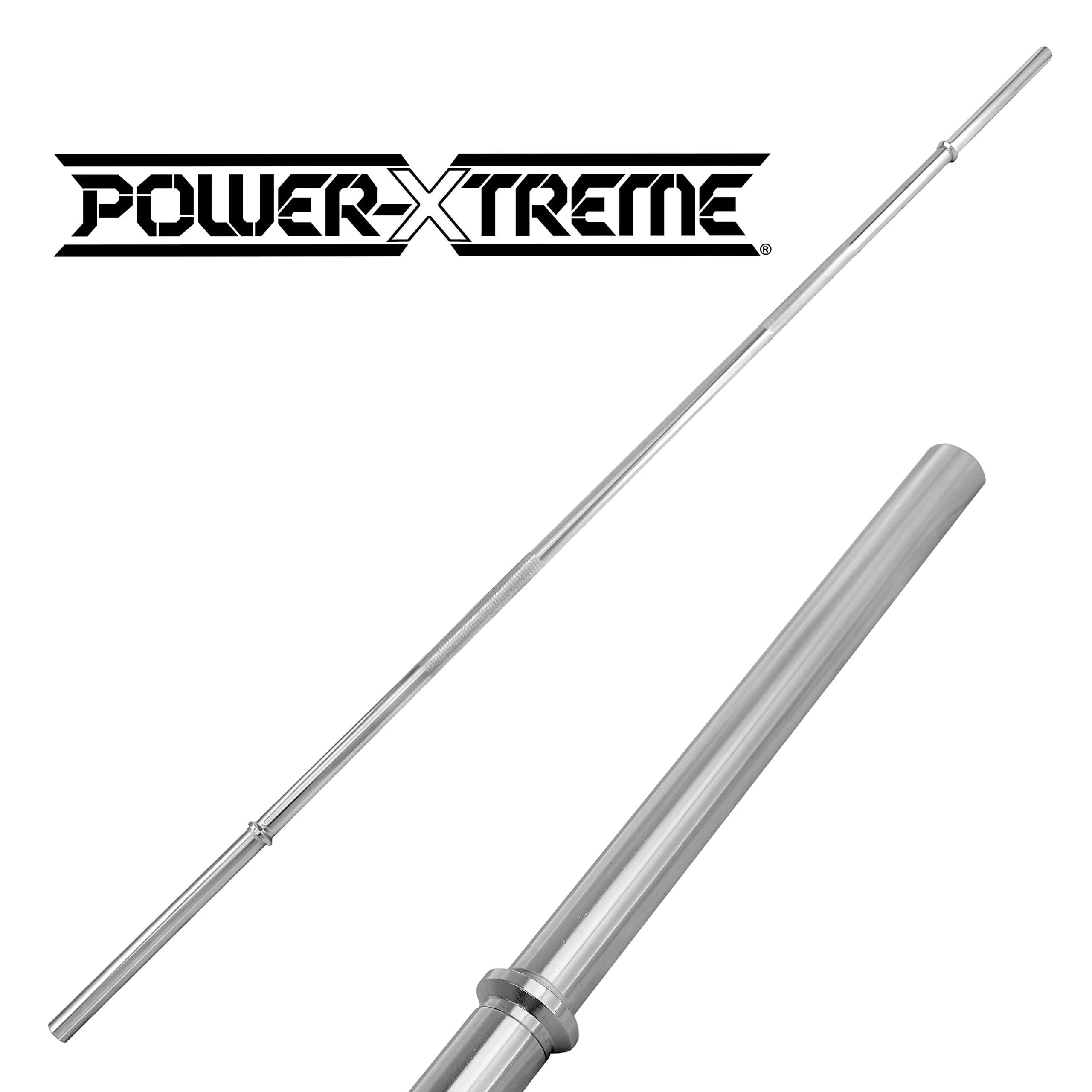 Langhantelstange 30mm Hantelstange | 167cm | 180cm | 195cm | gerändelte Griffflächen | glatte Aufnahme | verchromt | Kompressionsverschlüsse | Studioqualität