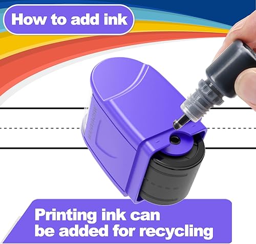 Miniatura 3 de Líneas de escritura a mano, rodillo de línea autoentintada, sellos rodantes, herramienta de práctica de escritura a mano para profesores, niños,