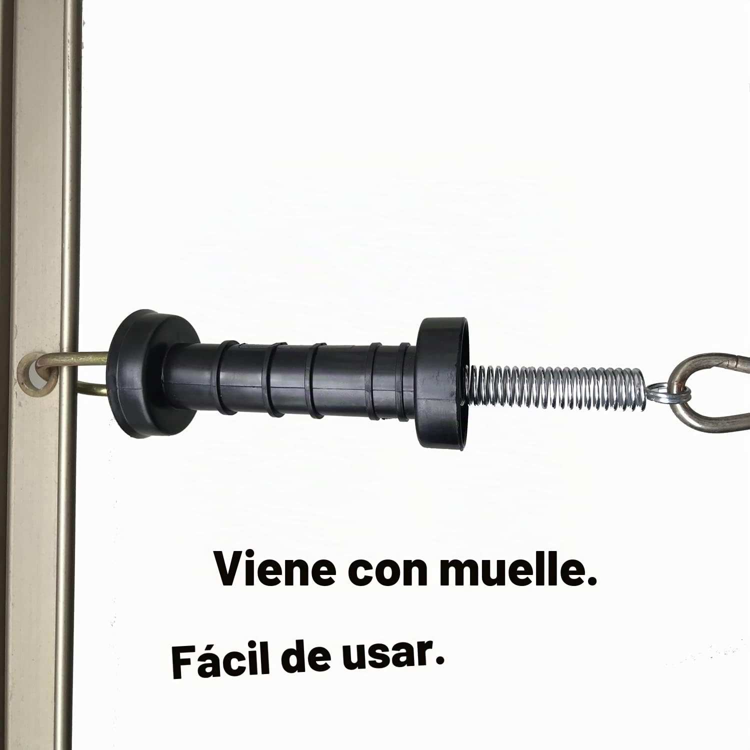 5 Pcs Manija de Puerta de Resorte de Valla Eléctrica, Manijas de Puerta de Valla Eléctrica de Plástico con Aislamiento de Resorte, Accesorios de Granja (Negro)
