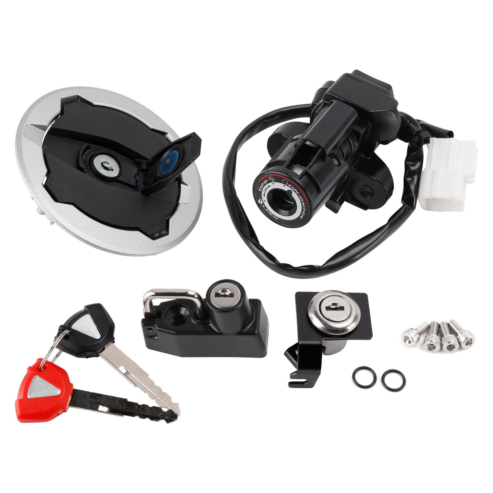 Amazon.com: Frezon Ignition Switch Lock Set, Gas Cap, Seat Lock w