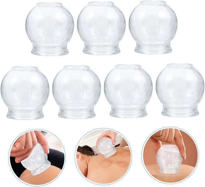 Healeved 7 piezas de terapia de ventosas de vidrio para uso doméstico miniatura 9