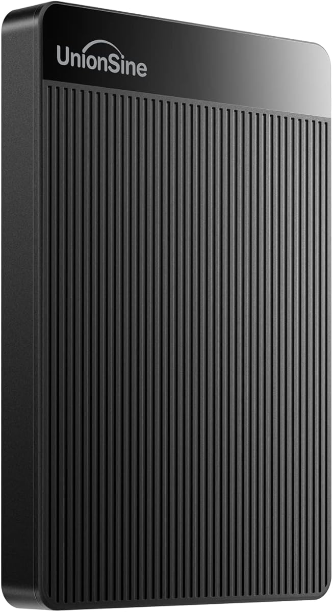UnionSine External Hard Drive 1TB Ultra Slim Portable Hard Drive USB 3.0 HDD Storage Compatible for PC,Mac, Laptop, Xbox, Xbox one, PS4(Black) HD2510