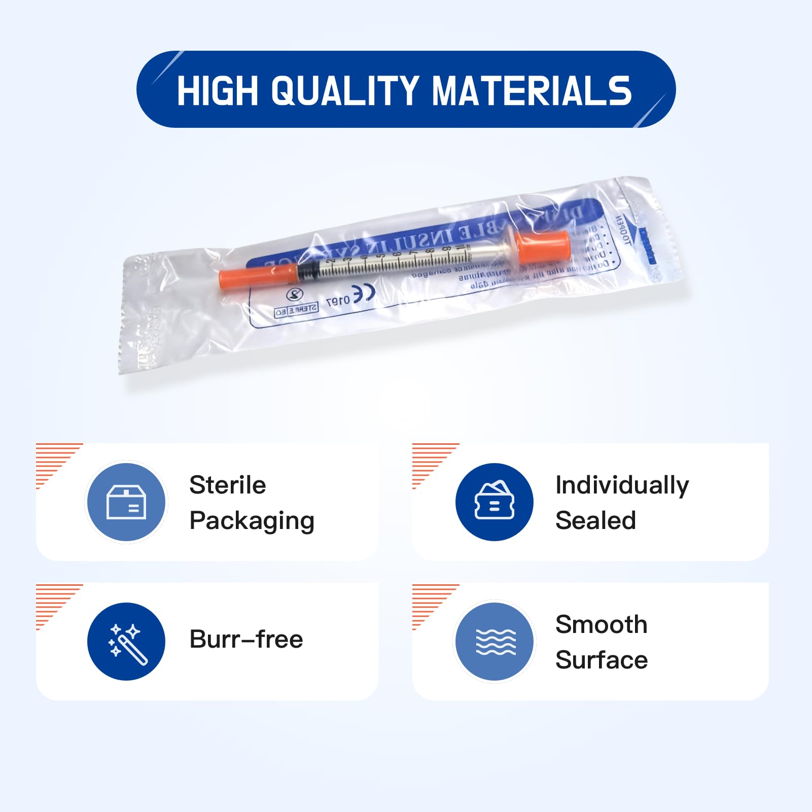 1CC Disposable Syringe with Needle - 30G 5/16" (8mm) 1ml/cc, Individually Wrapped, Lab Supplies, 30 Pack — Amazon image 5