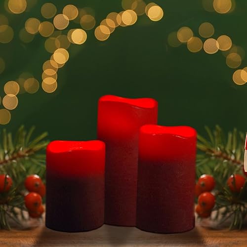 Miniatura 4 de M Mirrowing Velas LED sin llama que funcionan con pilas con control remoto y temporizador, velas realistas sin llama, velas LED de vidrio de