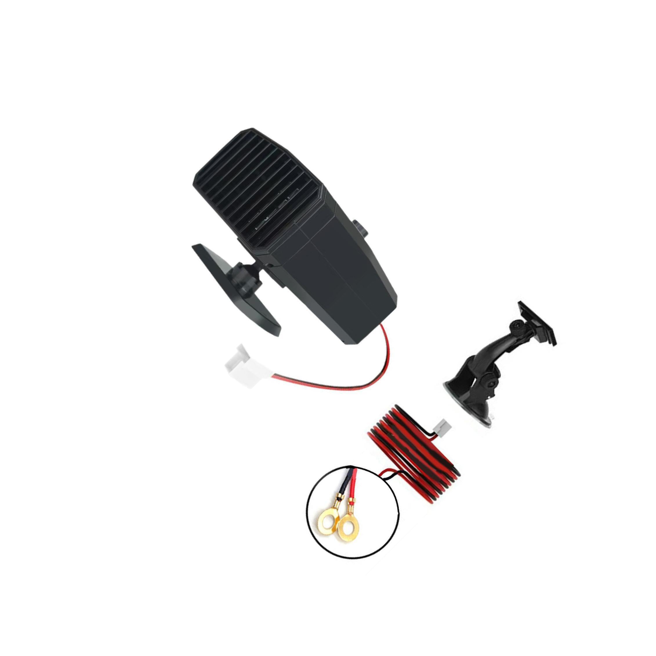 QOKLIYUI Desempañador de parabrisas de alto rendimiento, calentador eléctrico para automóvil, calentamiento rápido, accesorios premium, base giratoria 360°, alto rendimiento, fácil instalar, 500 W