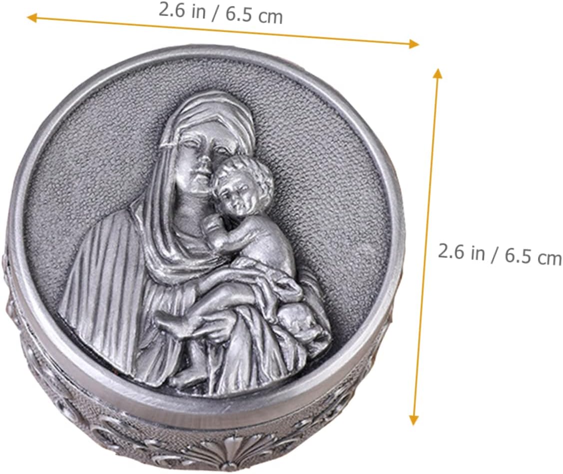 COLLBATH 2pcs Vintage Metal Jewelry Box for Watch Earring Ring Storage Decorative Organizer