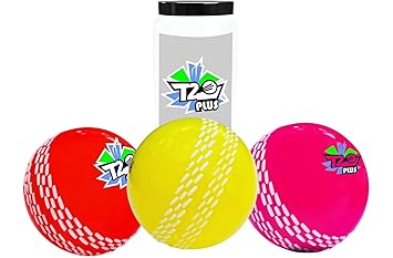 Snaplix T20 Plus Cricket Balls, Multi-Color Pack, Red Yellow Pink