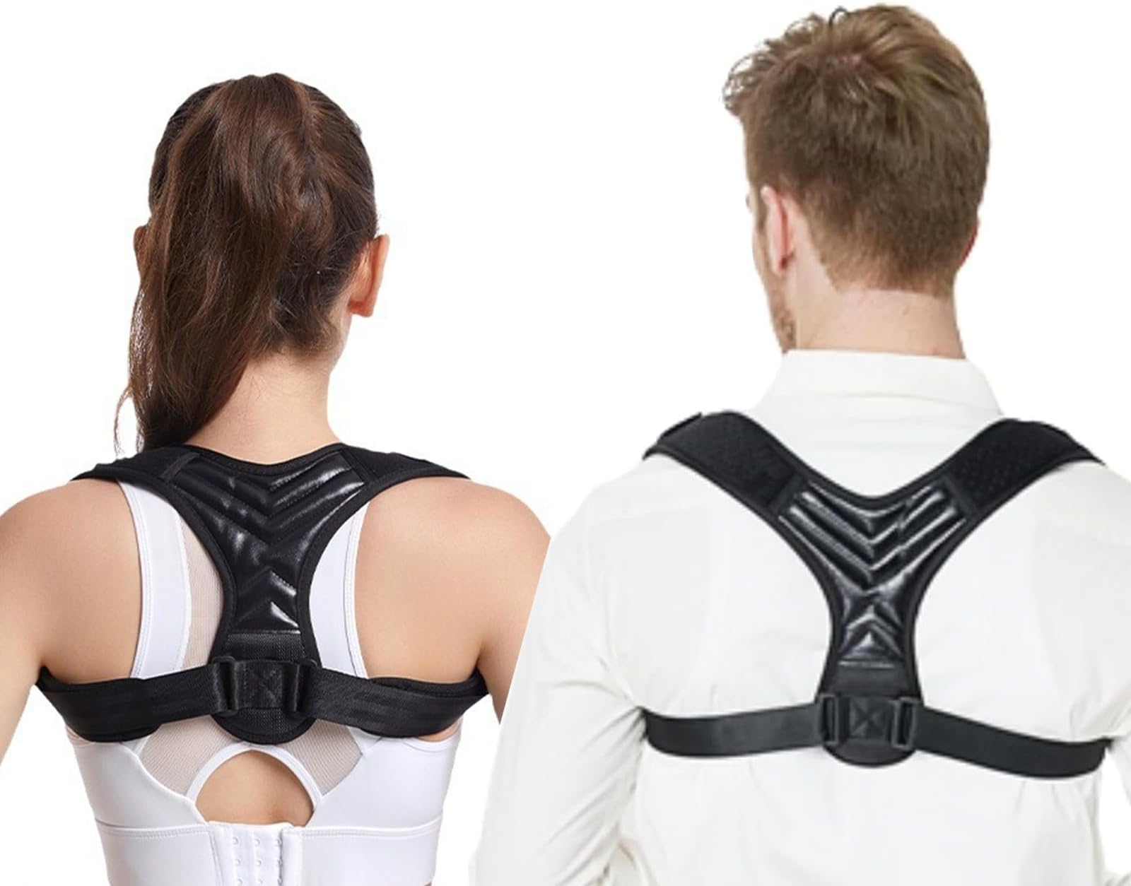 Posture Corrector for Women, Back Straightener for Men, Upper Back Support Brace, Adjustable Shoulder Corrector for Improving Back and Neck Posture Relief Pain