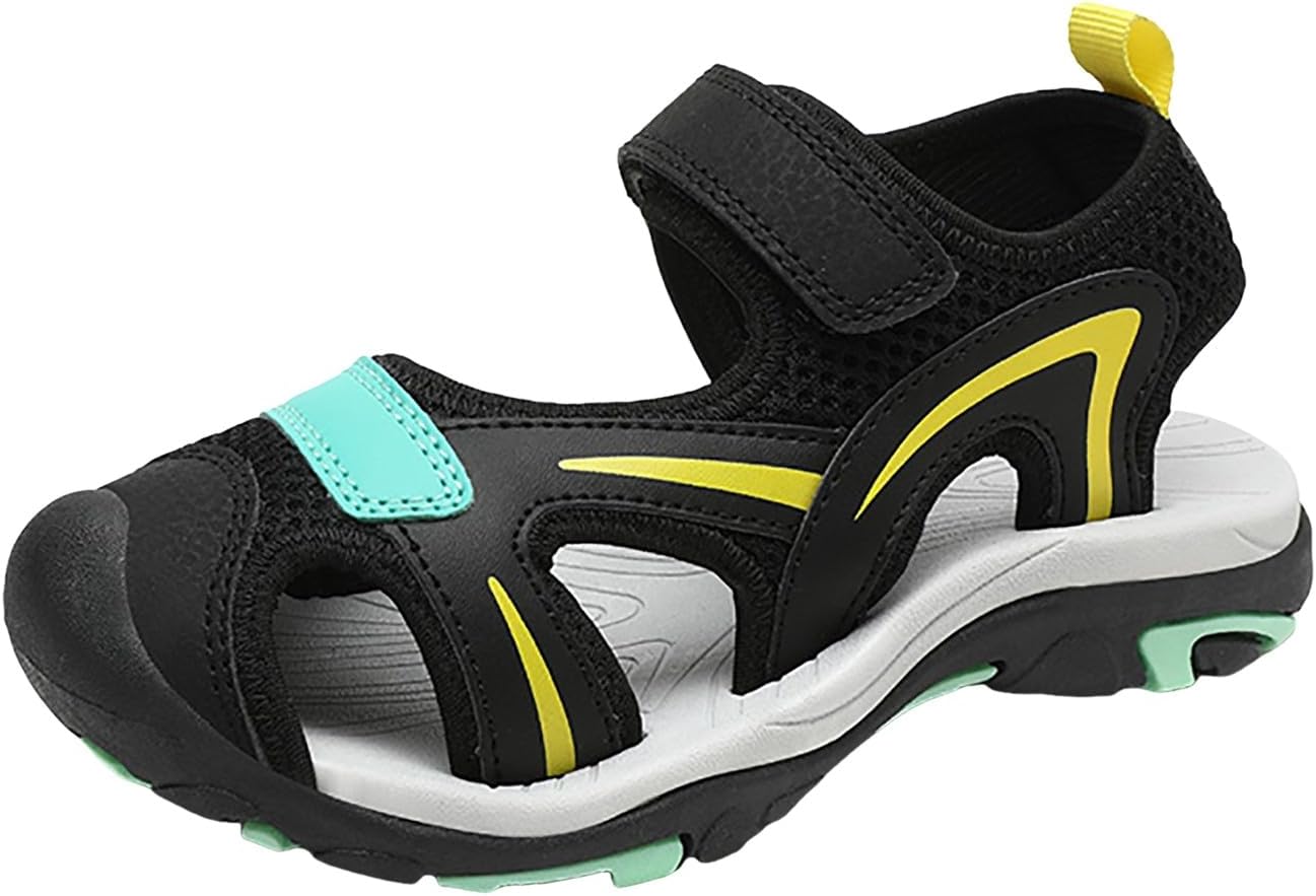 IWIHMIV Kids Water Shoes Boys Swim Pool Beach Sport Sandal Lightweight Breathable Outdoor Athletic Slip On Sandal