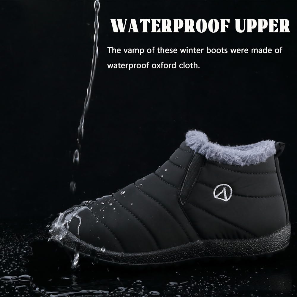 Bottes de Neige Fille Bottes Hiver Doublée De Fourrure Chaud Bottes Imperméable Confort Bottines Garçon Extérieur Antidérapant Chaussures de Marche