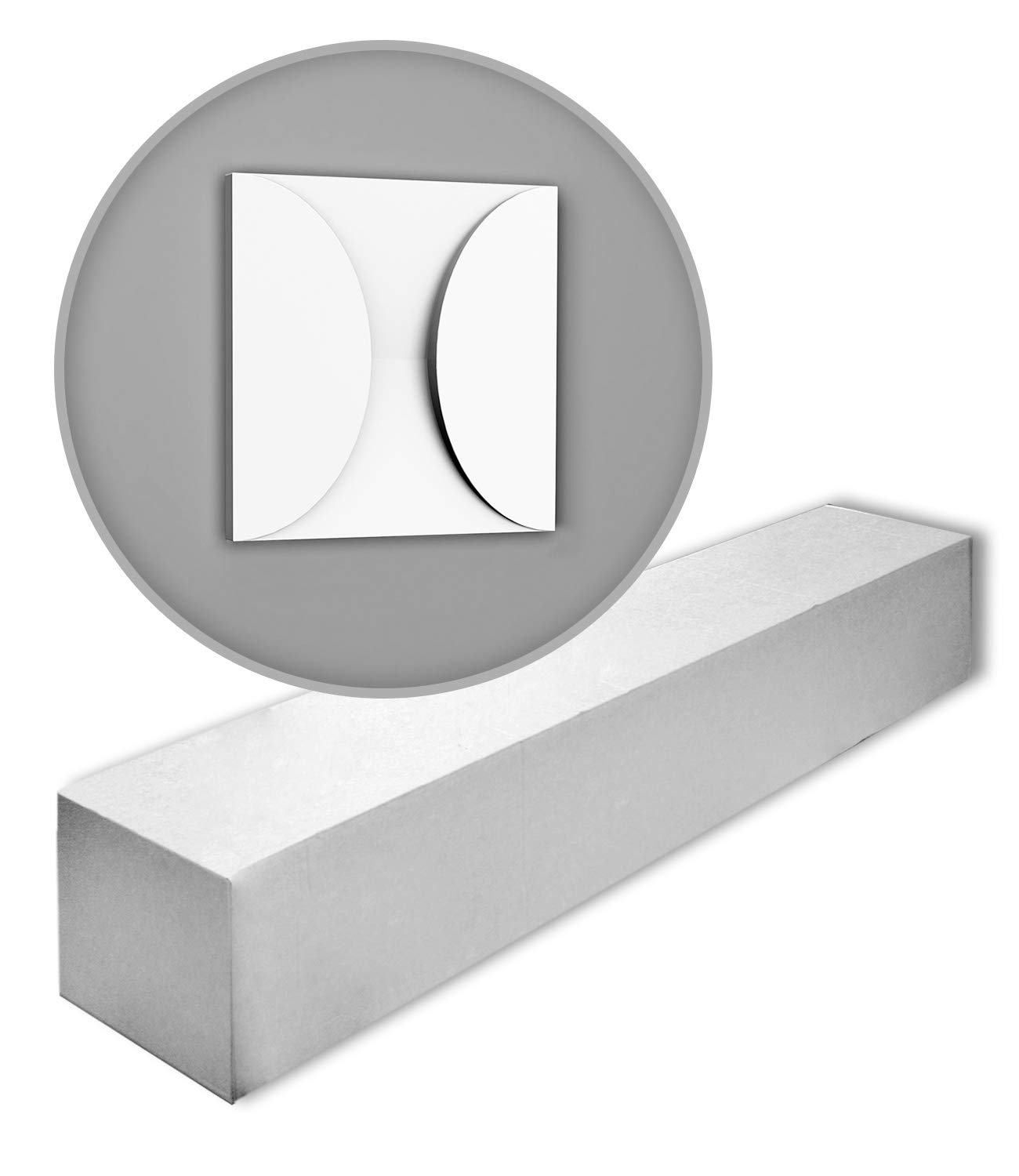 Panneaux muraux 3D haut de gamme Orac W107 Circle polyuréthane